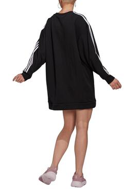 Sweat Adidas Robe Bandes Noire pour Femme