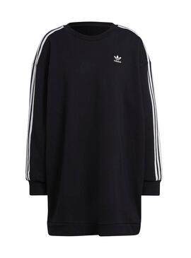 Sweat Adidas Robe Bandes Noire pour Femme