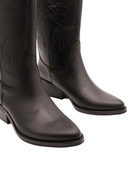 Boots Cowboy Dakota Boots Noire pour Femme