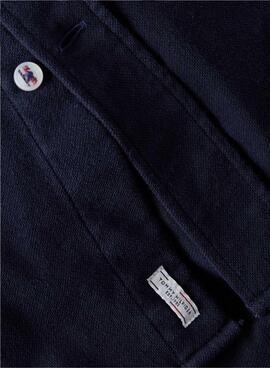 Chemise Tommy Hilfiger Piqué pour Homme Bleu marine