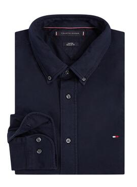 Chemise Tommy Hilfiger Piqué pour Homme Bleu marine