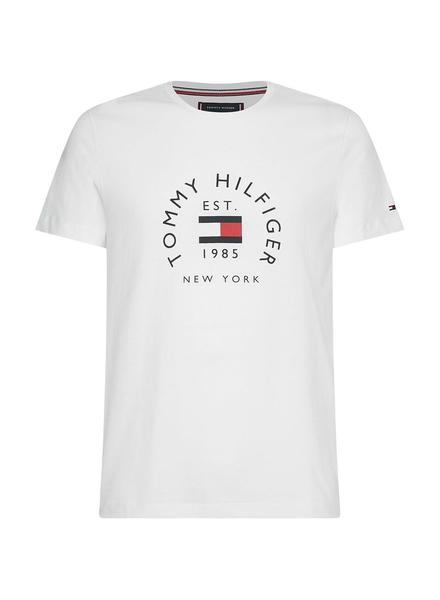 T-Shirt Tommy Hilfiger Flag Arch Homme Blanc