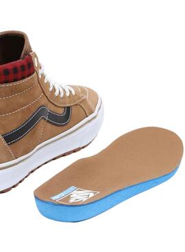 Baskets Vans Sk8-Hi MTE-1 Plaid Homme Marrones