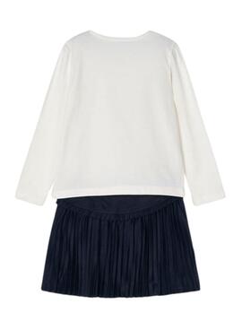 Set Mayoral Jupe Plié pour Fille Bleu marine