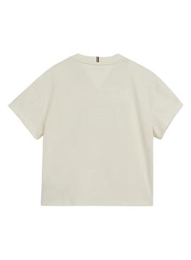 T-Shirt Tommy Hilfiger Logo pour Fille Blanc