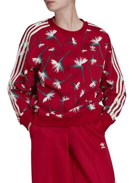 Sweat Adidas Thebe Magugu pour Femme Rouge