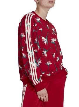 Sweat Adidas Thebe Magugu pour Femme Rouge