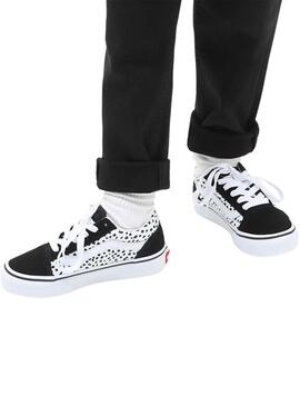 Baskets Vans Old Skool Dots Noire et Blanc