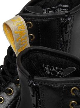 Bootss Dr Martens 1460 Mini Vegan Noire Garçons