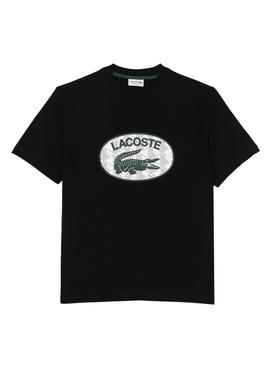 T-Shirt Lacoste Regular Fit pour Homme Noire