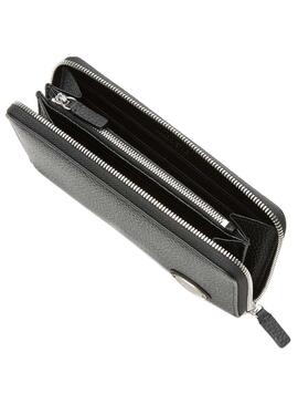 Portefeuille Lacoste Long Fermeture éclair pour Femme Noire