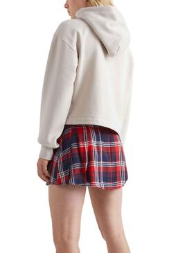 Sweat Tommy Jeans Relaxed Logo pour Femme Beige