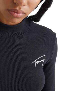 Pull Tommy Jeans Baby Signature Femme Noire