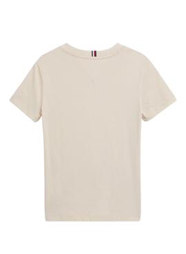T-Shirt Tommy Hilfiger Logo pour Garçon Beige