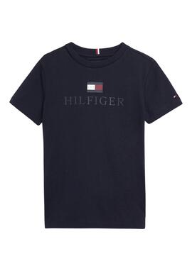 T-Shirt Tommy Hilfiger Logo pour Garçon Bleu marine