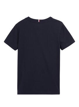 T-Shirt Tommy Hilfiger Logo pour Garçon Bleu marine