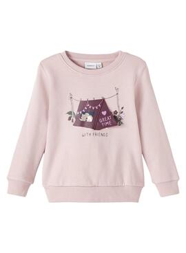 Sweat Name It Nida Imprimer pour Fille Rose