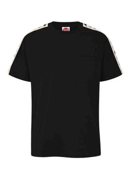T-Shirt Logo Kappa Paulo pour Homme Noire