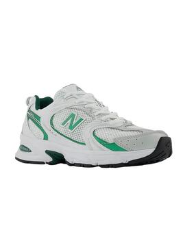 Baskets New Balance 530 Blanc et Vert Homme
