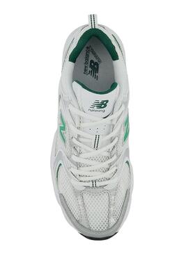 Baskets New Balance 530 Blanc et Vert Homme