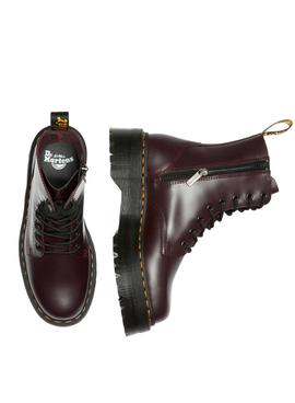 Bootss Dr Martens Jadon Smooth Burgundy pour Femme
