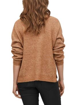 Pull Vila Vicilia Col roule Femme Camel