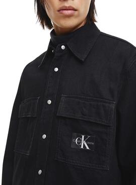 Surchemise Calvin Klein Relaxed Utility Noire