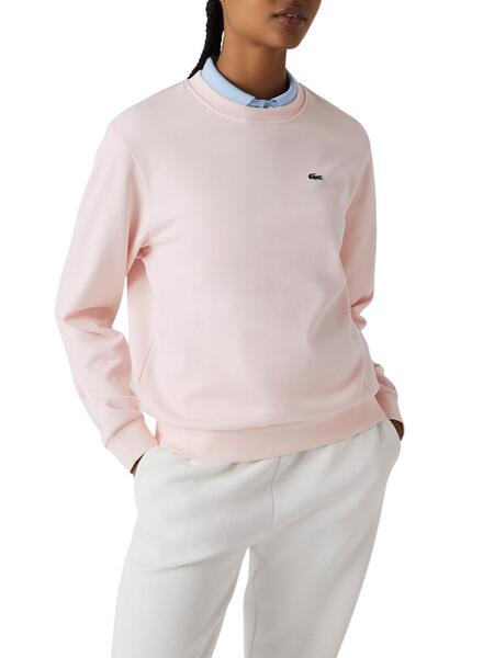 Sweat Lacoste Classique pour Femme Rose