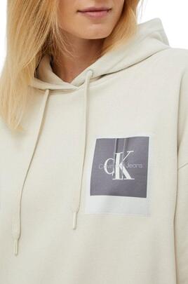 Sweat Calvin Klein Robe pour Femme Beige