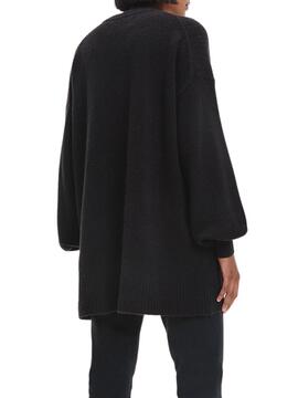 Pull Calvin Klein Chenille Suave Femme Noire