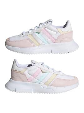 Baskets Adidas Retropy F2 pour Fille Blanc