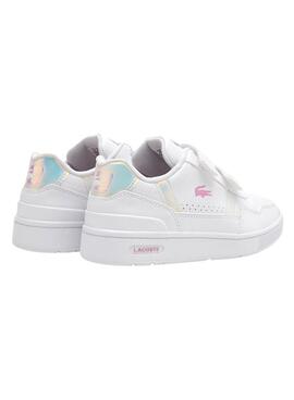 Baskets Lacoste T-Clip Court pour Fille Blanc
