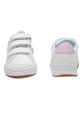 Baskets Lacoste L001 Velcro pour Mini Blanc