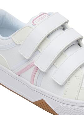 Baskets Lacoste L001 Velcro pour Mini Blanc