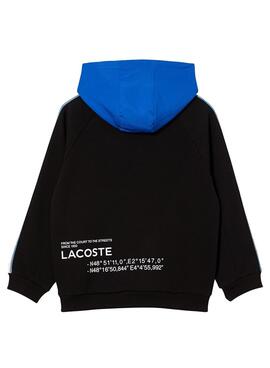 Sweat Lacoste Poche Kangourou pour Garçon Noire