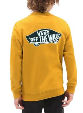 Sweat Vans Exposition Check pour Garçon Jaune