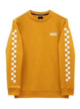 Sweat Vans Exposition Check pour Garçon Jaune