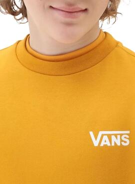 Sweat Vans Exposition Check pour Garçon Jaune