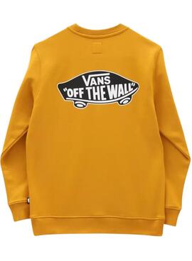 Sweat Vans Exposition Check pour Garçon Jaune