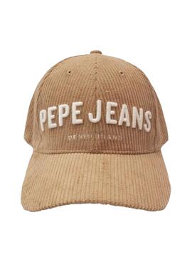Casquette Pepe Jeans Logo Sila pour Femme Camel