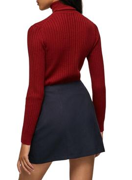 Pull Pepe Jeans Col haut Bella Femme Rouge