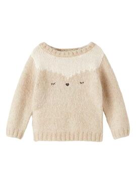 Pull Name It Osa Imprimer pour Fille Beige