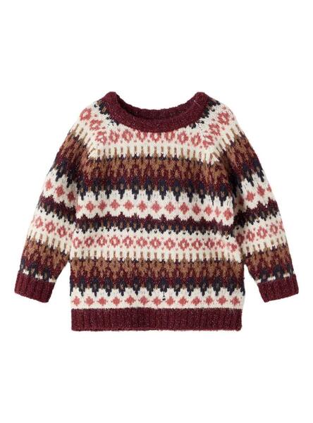 Pull Name It Paillettes Opolly pour Fille Brun