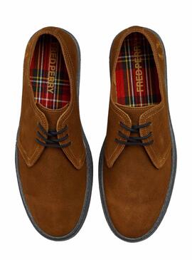 Zapato Fred Perry Linden Bajo pour Homme Brun