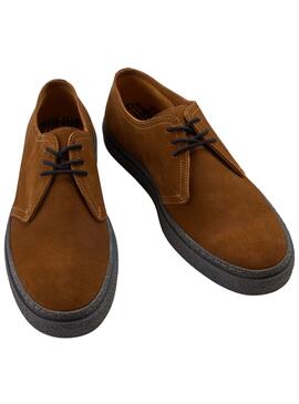 Zapato Fred Perry Linden Bajo pour Homme Brun