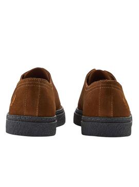 Zapato Fred Perry Linden Bajo pour Homme Brun