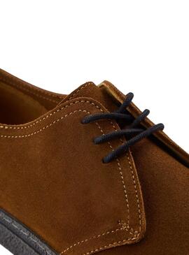 Zapato Fred Perry Linden Bajo pour Homme Brun
