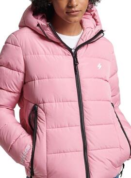 Veste Superdry Spirit Puffer pour Femme Rose