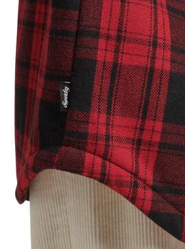 Surchemise Superdry Vintage Cadres Femme Rouge