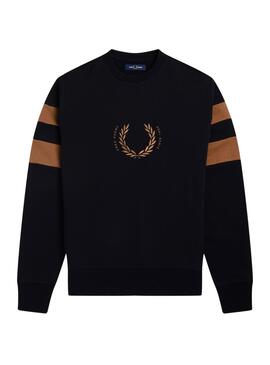 Sweat Fred Perry Bandas et Manches Homme Noire